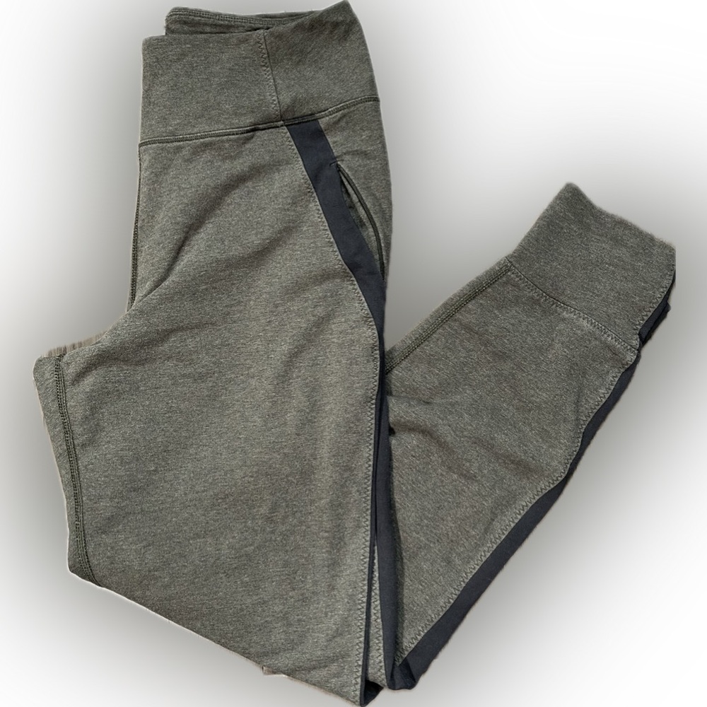 lululemon athletica Olive Green Track Joggers with Dark Trim
